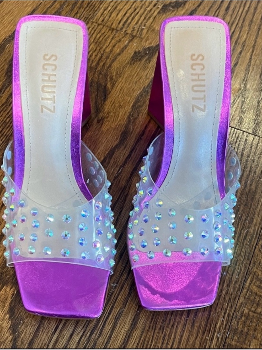 Schutz slide sandals